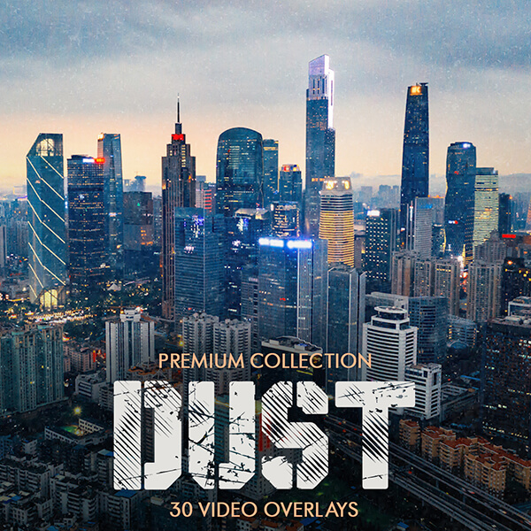 sovrapposizioni video banner effetto polvere