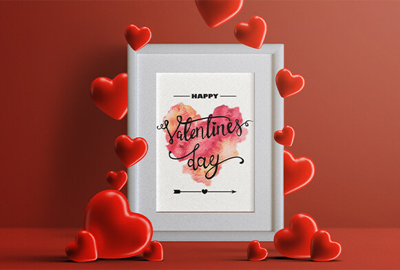 valentine day card template photoshop