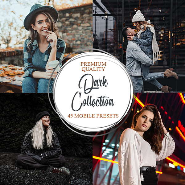 banner mobile presets dark collection