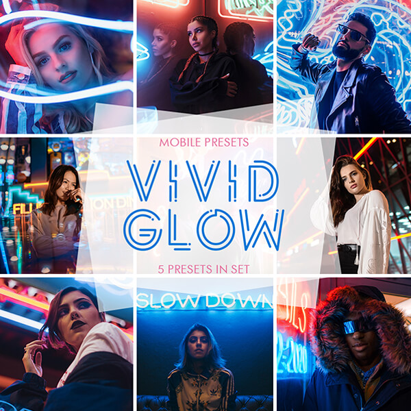 banner mobile presets vivid glow