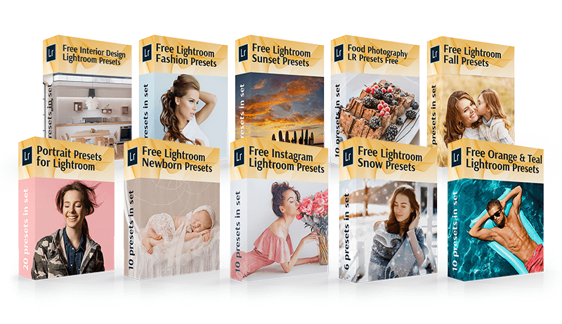 Kostenlose Lightroom-Presets-Banner-Sammlung zum Herunterladen